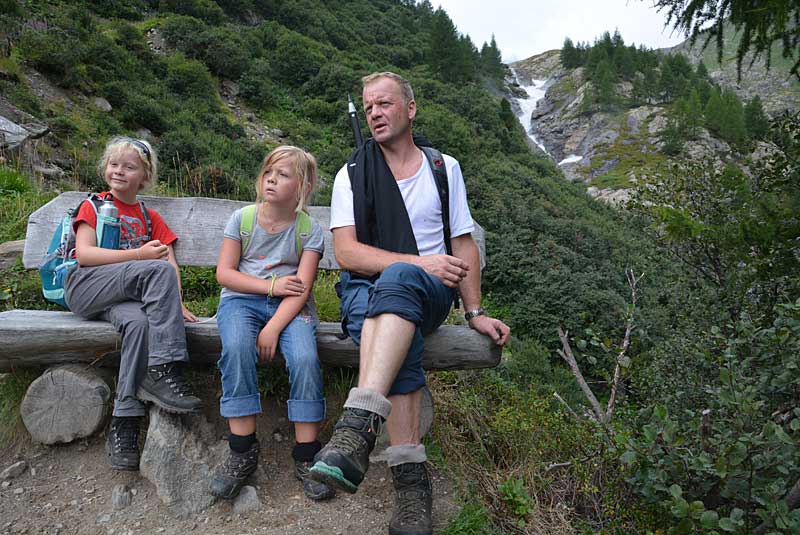 Wanderpause bei den Umbalfällen, Prägraten | Foto: Susanne Radke